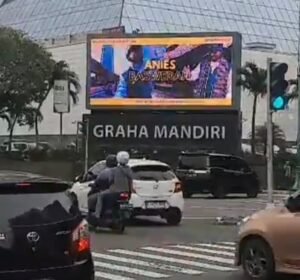 Belum 24 jam, Videotron Dukungan Aniesbubble Dihentikan