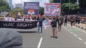Pendukung Hak Angket Banjiri Gedung DPR, Lalu Lintas Dialihkan