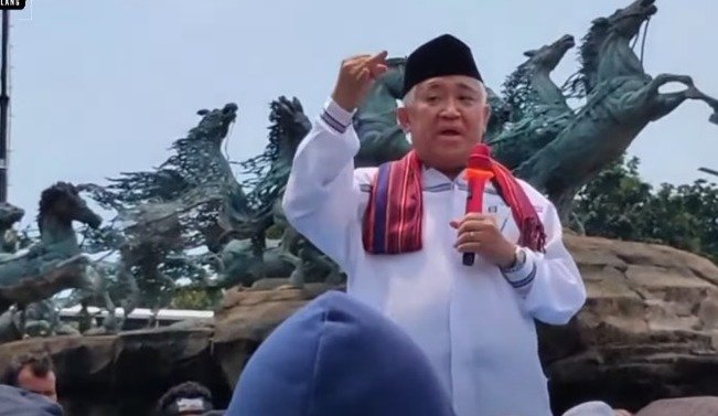Klarifikasi Din Syamssudin Tentang info DIrinya Ambruk Usai Orasi