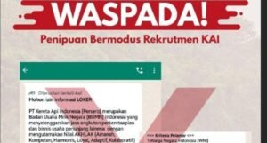 Beredar Undangan Rekrutmen Pegawai PT KAI Abal-Abal
