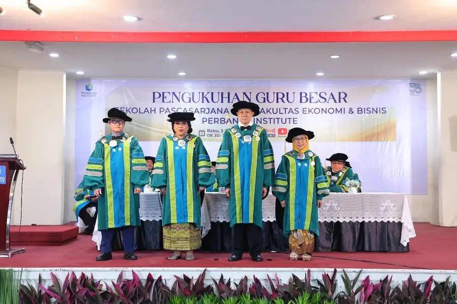 Perbanas Institute Perkuat Posisi dengan Pengukuhan Tiga Guru Besar Baru