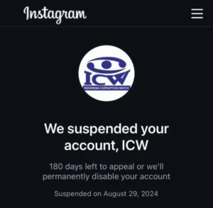 Akun Instagram ICW Ditangguhkan, Diduga karena Kritik Jokowi