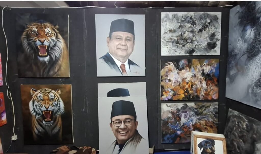 Pameran Seni Lukis Seniman Tersohor di Rest Area Joglo Tol Pejagan-Pemalang selama Libur Nataru