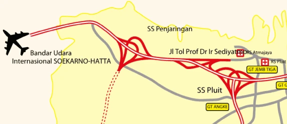 Jasamarga Imbau Pengguna Tol ke Bandara Soetta Gunakan JORR 2 akibat Genangan di Tol Sedyatmo
