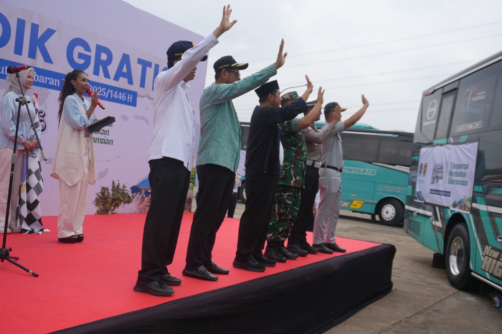 Kemenhub Lepas 21.536 Peserta Mudik Gratis Dengan Bus Dari Terminal Jatijajar Depok