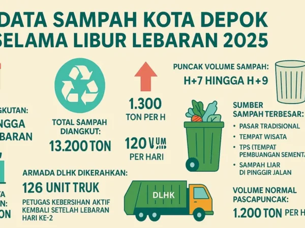 Volume Sampah di Depok Capai 13.200 Ton Selama Libur Lebaran 2025