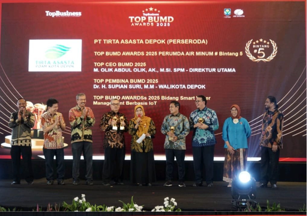 Empat Penghargaan Sekaligus, PDAM Tirta Asasta Depok Buktikan Kualitas Layanan dan Inovasi Digital