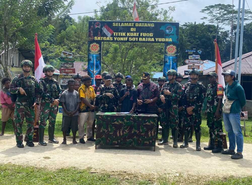Pentolan OPM Yeremias Foumair Serahkan Diri ke TNI, Pilih Kembali ke Pangkuan NKRI