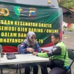 Sambut Hari Bhayangkara 2025, Polres Brebes Gelar Bakti Kesehatan Sasar Driver Online