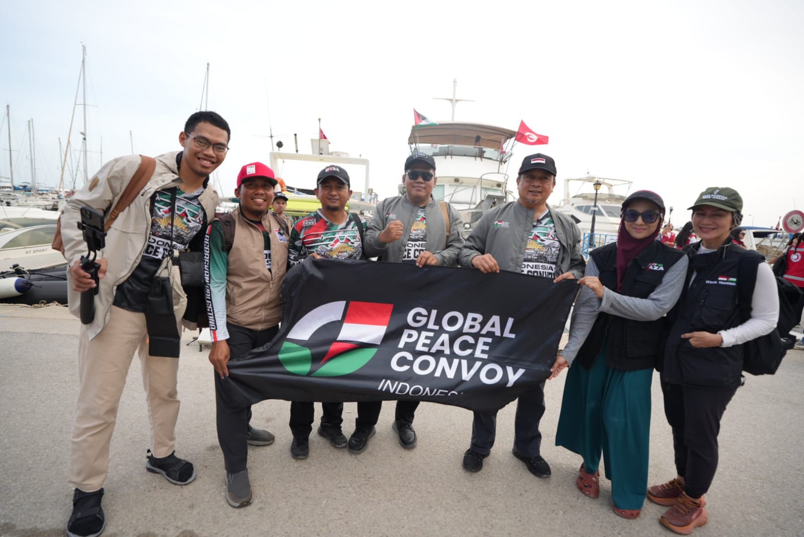 Global Sumud Flotilla gaza, Jelang Keberangkatan GSF, UBN Ungkap Euforia Solidaritas Palestina Masyarakat Global di Tunisia