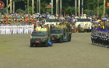 Maung MV3 Irup Presiden Prabowo di HUT ke-80 TNI