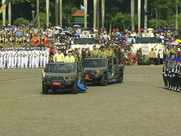 Maung MV3 Irup Presiden Prabowo di HUT ke-80 TNI