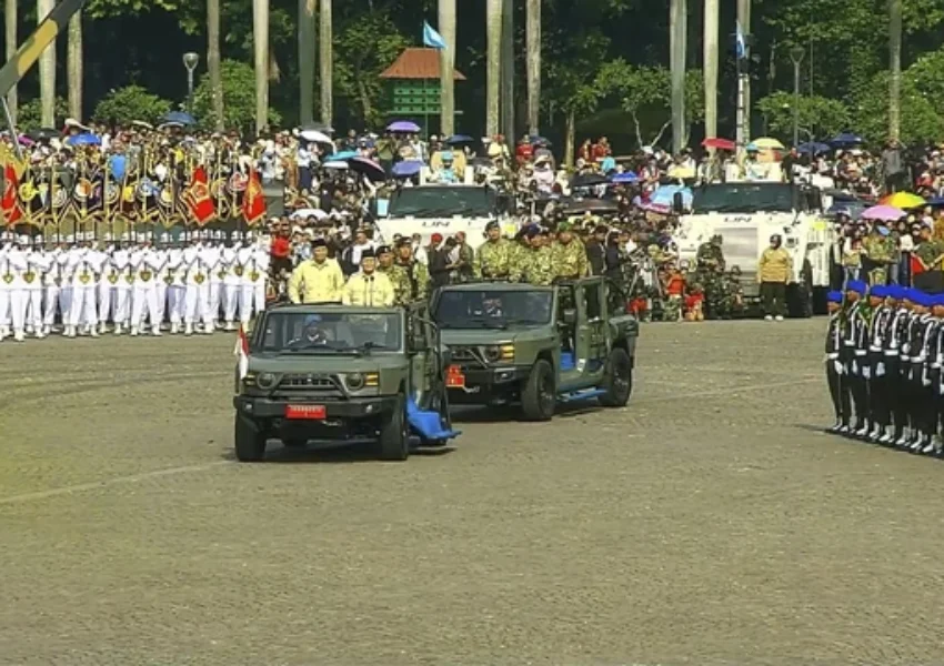 Maung MV3 Irup Presiden Prabowo di HUT ke-80 TNI