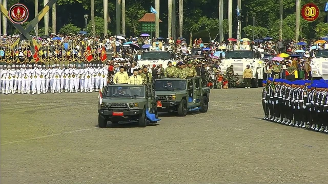 Maung MV3 Irup Presiden Prabowo di HUT ke-80 TNI