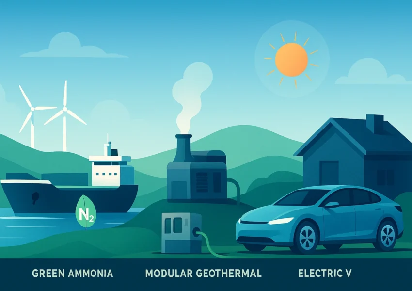 Tiga Teknologi Masa Depan Energi: Amonia Hijau, Panas Bumi Modular, dan Mobil Listrik