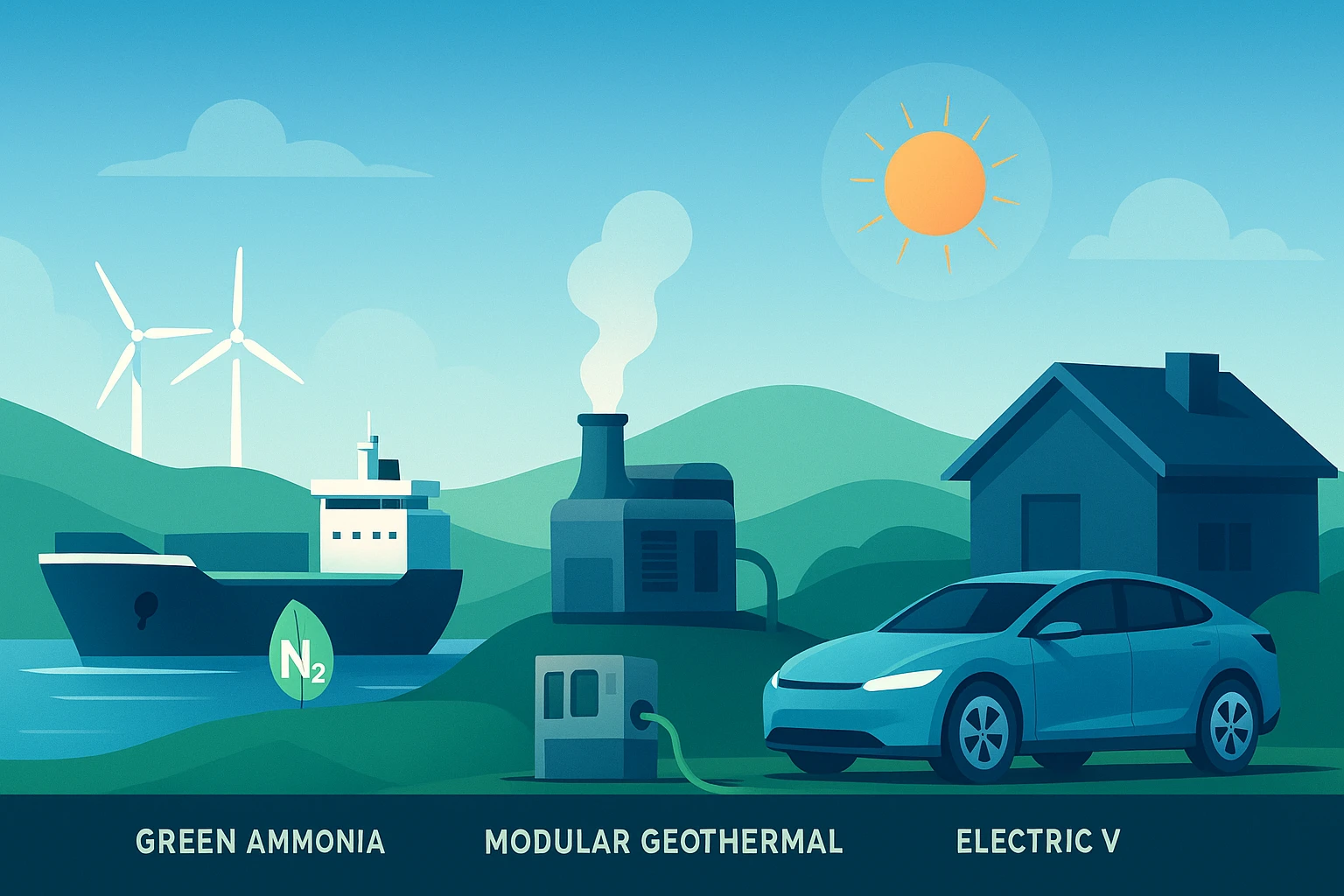 Tiga Teknologi Masa Depan Energi: Amonia Hijau, Panas Bumi Modular, dan Mobil Listrik