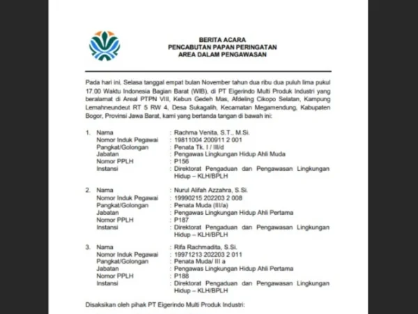 Segel Eiger Dicabut KLH Secara Daring, Ekonomi Bogor Bangkit